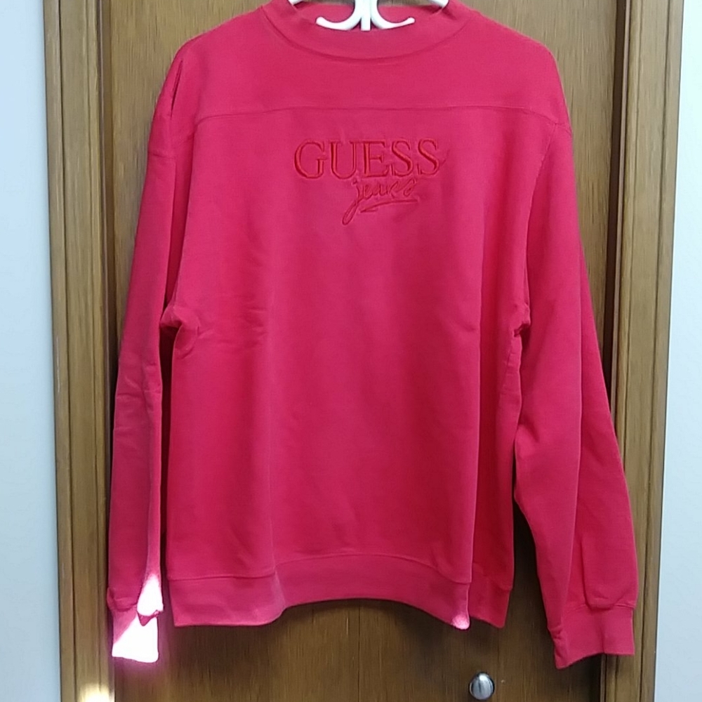 GUESS Signature Sweater in Red